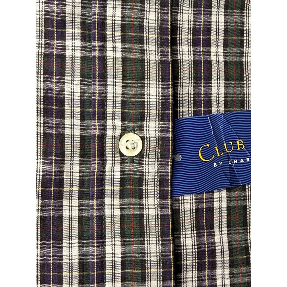 NWT CLUB ROOM BY CHARTER HOUSE MEN'S XXL PLAID BUTTON DOWN SHIRT - Picture 5 of 7